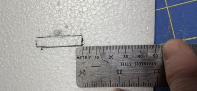 The distance from the LE to the front edge of the block should be 50mm as shown and must be consistant panel to panel to keep the wings square.