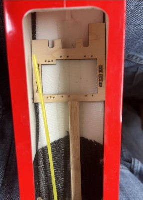 it is 10&quot; from the back of the firewall to the front of the servo tray.  This puts a tetra tank center on the CG.  If you wish to move the tank and servos forward you can.  I am showing what I do.