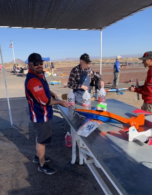 Gino DelPonte fueling up for his next heat. Gino finished third.
